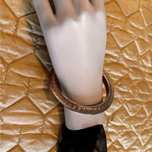 Rose Gold Bangle Bracelet by House of Harlow - Picture 3 of 6